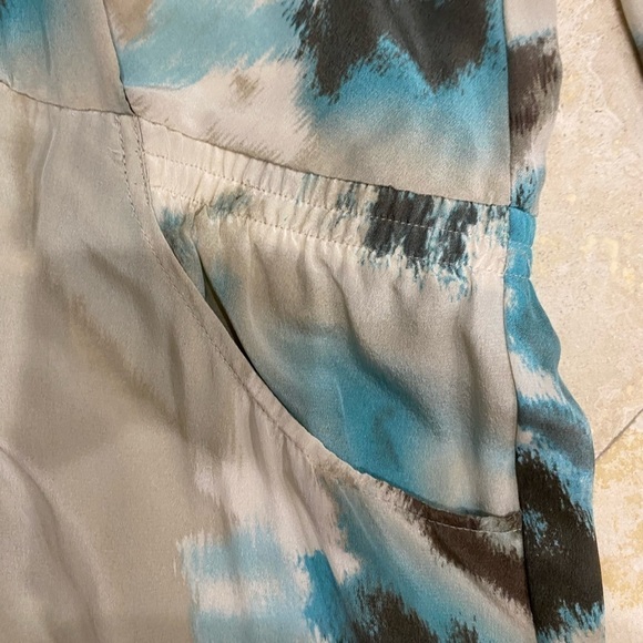 Armani Exchange Limited edition Water Color 100% Silk Romper w/ pockets 4 - Picture 3 of 14